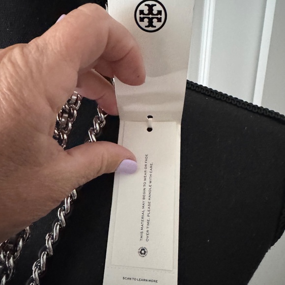 Brand new Auth Tory Burch large Ella tote bag metallic chain - Picture 4 of 12